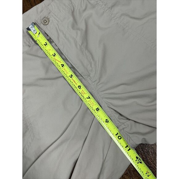 WOMENS COLUMBIA PFG BEIGE STRAIGHT LEG ARUBA ROLL UP‎ NYLON CONVERTIBLE PANTS 12 - Picture 16 of 16
